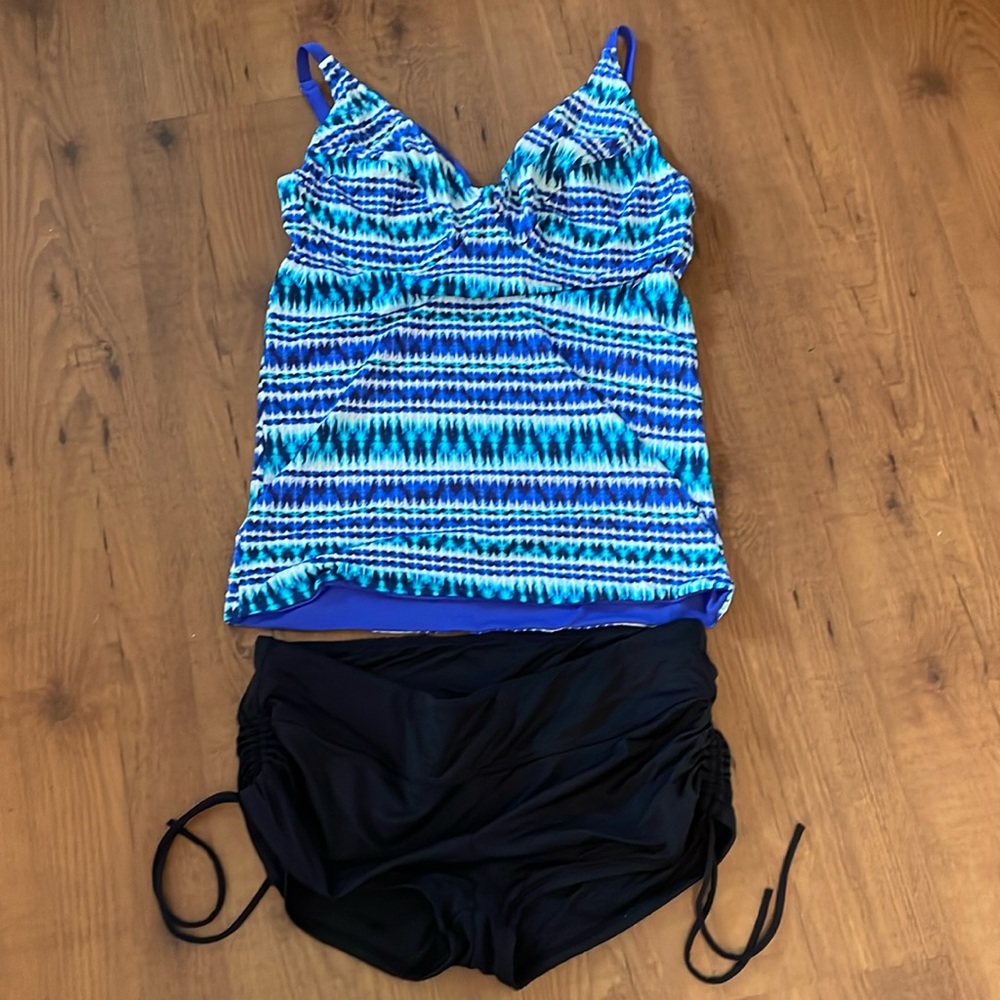 Woman’s tankini swimwear.